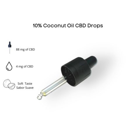 CBD Coconut 10% Oil Drops 10ml with dropper 2 by CBDDONA
