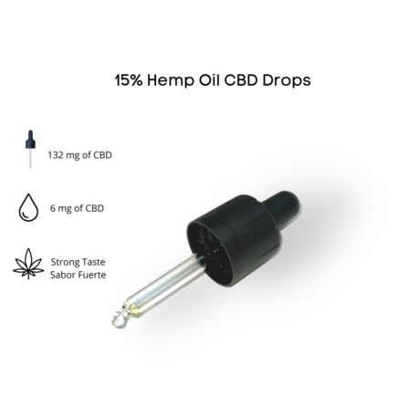 CBD Hemp 15% Oil Drops 10ml with dropper 2 by CBDDONA